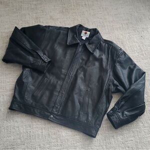 Vintage Pepsi Jacket | Medium | BLACK LEATHER BOMBER | PEPSI | NEW WITH TAG